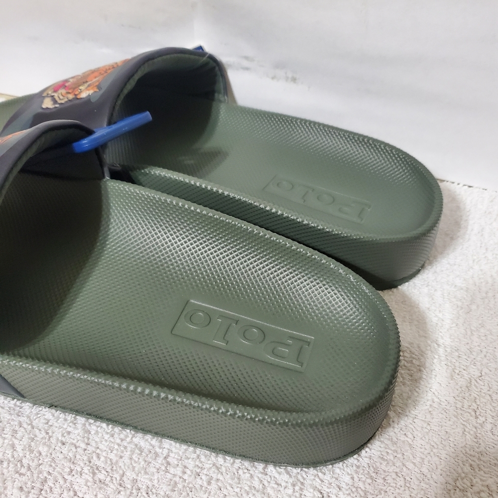 SOLD. Polo ralph lauren Cayson Tiger Slide Sandals - Picture 6 of 15